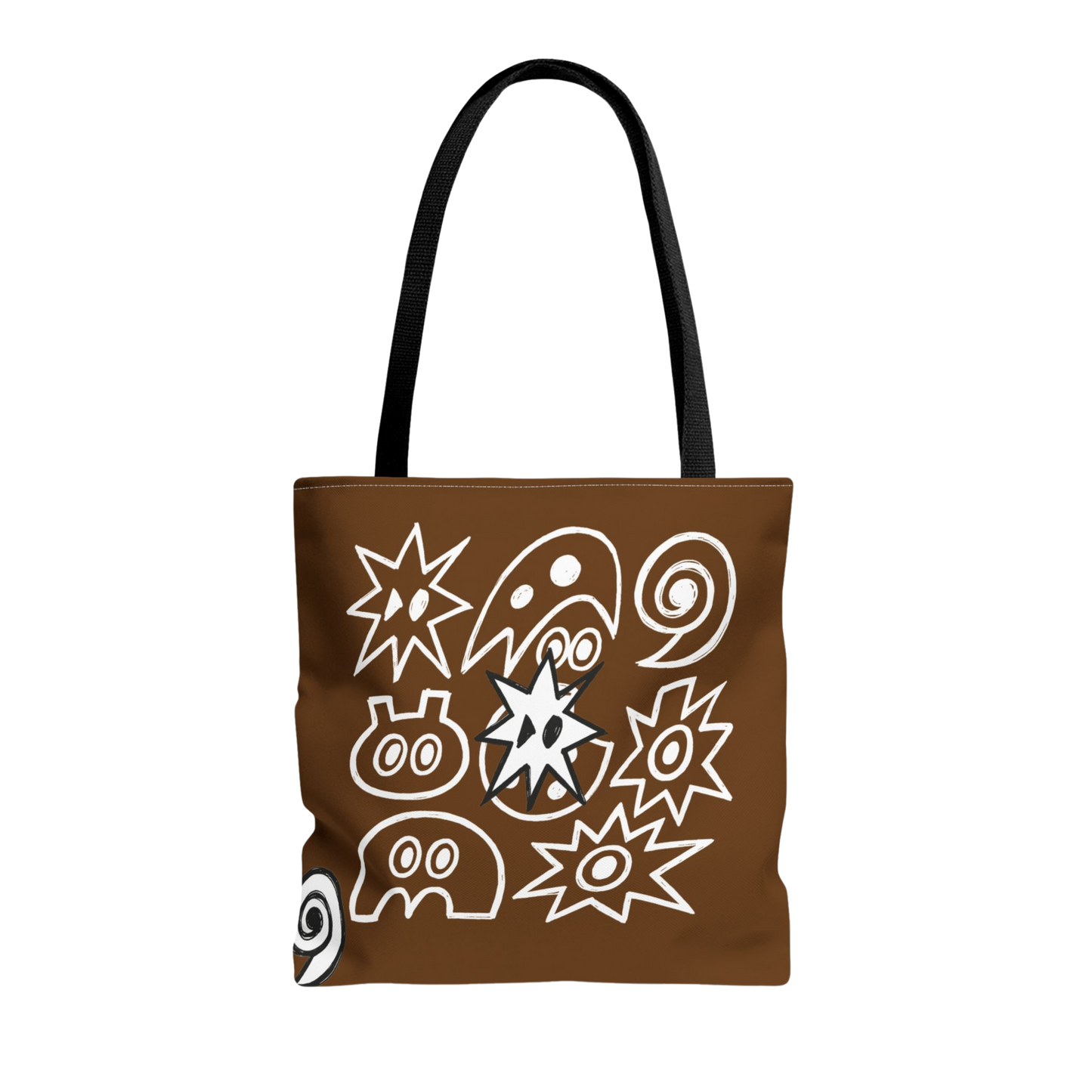 Brown Playful Tote Bag