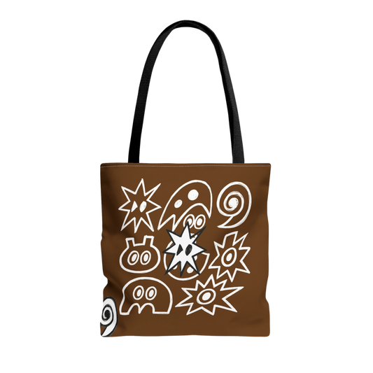 Brown Playful Tote Bag