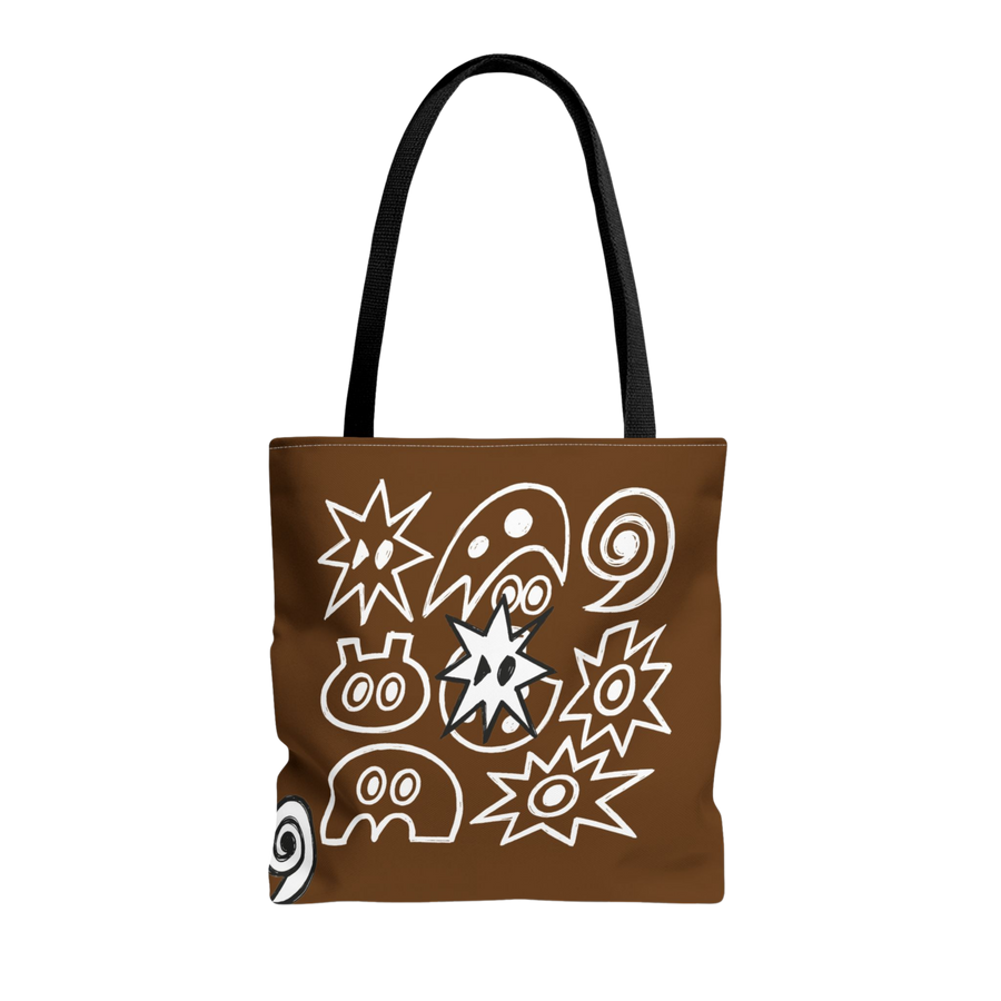 Brown Playful Tote Bag