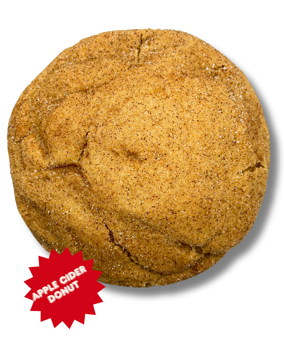 Boston Cookie Kitchen Apple Cider Donut cookie with apple butter and cinnamon sugar