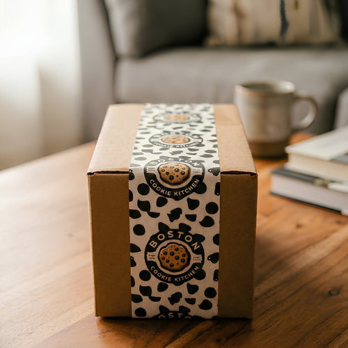 Boston Cookie Kitchen gift box on a table